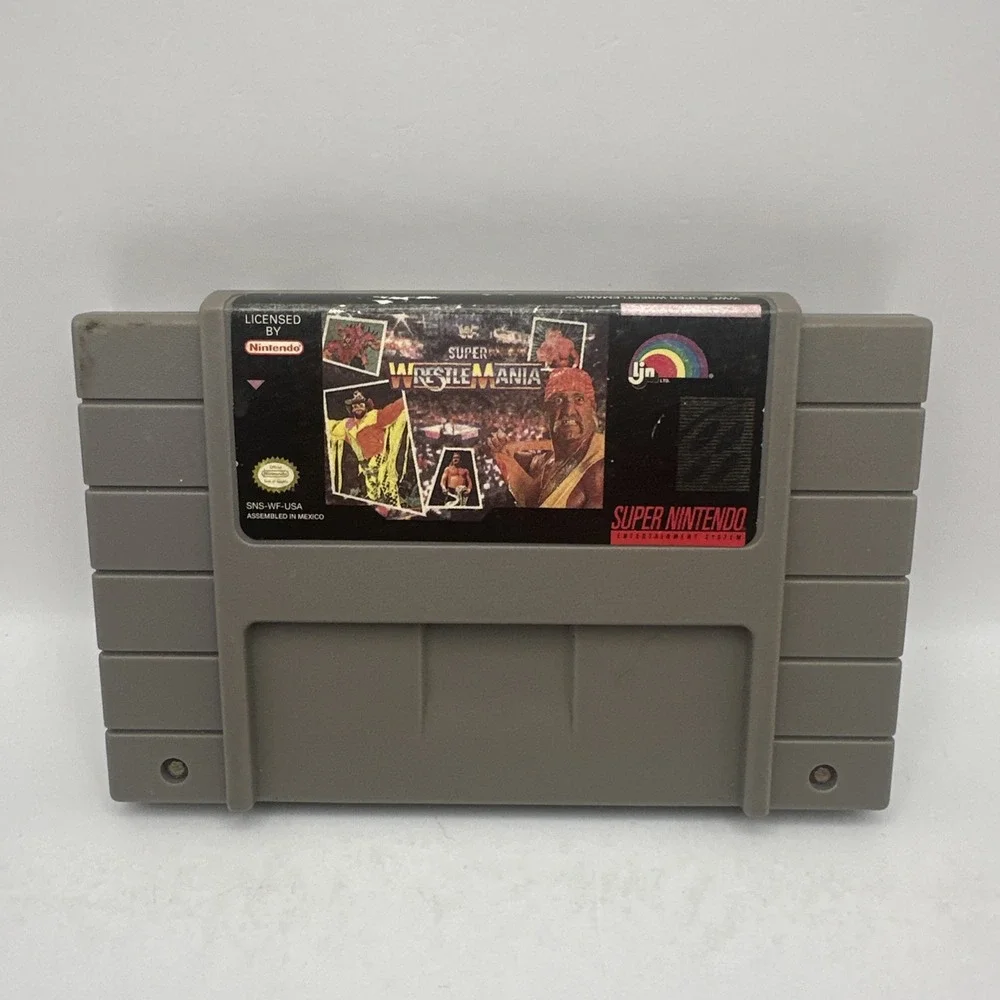 WWF Super WrestleMania Super Nintendo SNES Game Cartridge
